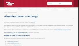 
							         Absentee owner surcharge | State Revenue Office								  
							    