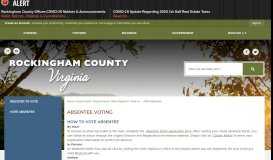 
							         Absentee Voting | Rockingham County, VA - Official Website								  
							    