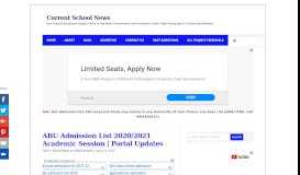 
							         ABU Admission List 2018/2019 is Out Online - abu.edu.ng : Current ...								  
							    