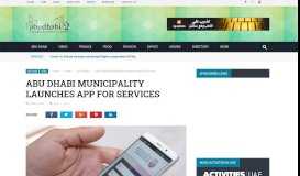 
							         Abu Dhabi Municipality Launches App for Services - Abu Dhabi ...								  
							    