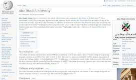 
							         Abu Dhabi University - Wikipedia								  
							    