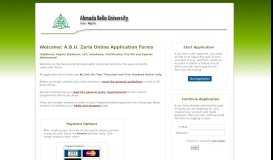 
							         ABU Online Application Forms: Home								  
							    