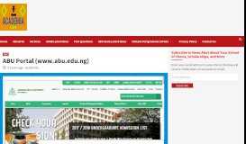 
							         ABU Portal (www.abu.edu.ng) | Academia Nigeria								  
							    
