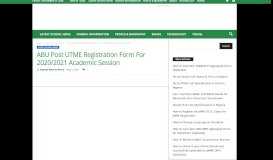 
							         ABU Post UTME Registration Form 2019/2020: When Will It Be Out?								  
							    