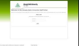 
							         ABU Staff Portal: Home								  
							    