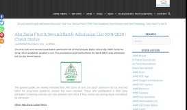 
							         Abu Zaria 1st Batch Admission List 2018/2019 Out - Check Status								  
							    