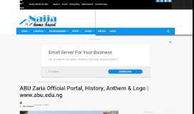
							         ABU Zaria Official Portal, History, Anthem & Logo | www.abu.edu.ng								  
							    