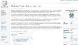 
							         Abubakar Tafawa Balewa University - Wikipedia								  
							    