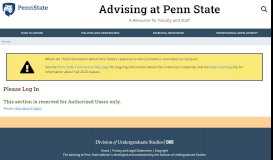 
							         Academic Advising Portal - Academic Advising at Penn State								  
							    