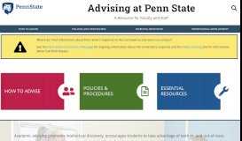 
							         Academic Advising Portal - Penn State								  
							    