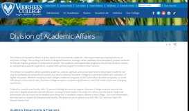 
							         Academic Affairs - Voorhees College								  
							    