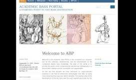 
							         Academic Bass Portal | A Starting Point to Any Bass Destination								  
							    