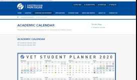 
							         Academic Calendar | Australian Pacific College								  
							    