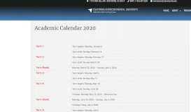 
							         Academic Calendar - California Intercontinental University								  
							    