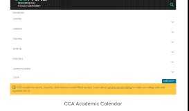 
							         Academic Calendar - CCA Portal								  
							    