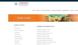 
							         Academic Calendar - VIGNAN's FOUNDATION for SCIENCE ...								  
							    