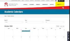 
							         Academic Calendars | Seminole County Public Schools								  
							    