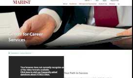 
							         Academic | Career Services - Marist College								  
							    