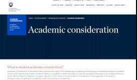 
							         Academic Consideration Portal - UOW								  
							    