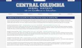 
							         Academic Focus Profiles - Central Columbia School District								  
							    