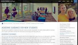 
							         Academic Guidance for New Students | Goucher College								  
							    