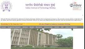 
							         Academic Homepage - IIT Bombay								  
							    