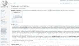 
							         Academic institution - Wikipedia								  
							    