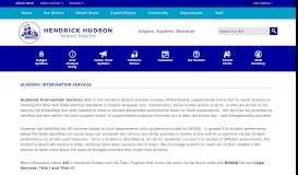 
							         Academic Intervention Services (AIS) - Hendrick Hudson School District								  
							    