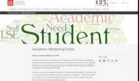 
							         Academic Mentoring Portal - LSE								  
							    