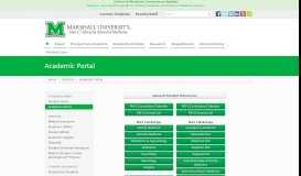 
							         Academic Portal - Huntington - Marshall University								  
							    