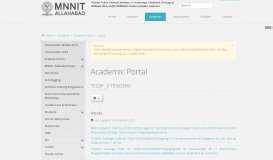 
							         Academic Portal - MNNIT Allahabad								  
							    