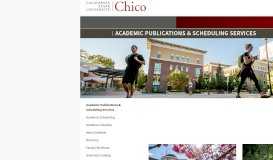 
							         Academic Publications & Scheduling Services – CSU, Chico								  
							    