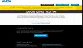 
							         Academic Records + Registrar - AMDA								  
							    
