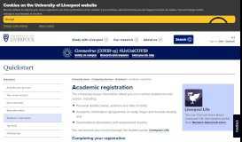 
							         Academic registration - University of Liverpool								  
							    