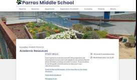 
							         Academic Resources - Educational Support - Parras Middle School								  
							    