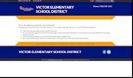 
							         Academic Resources for Parents - Victor Elementary School District								  
							    