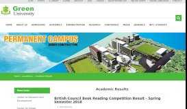 
							         Academic Results | Green University of Bangladesh								  
							    