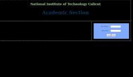 
							         Academic Section - Login - DSS - NITC								  
							    
