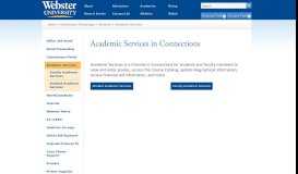 
							         Academic Services in Connections | Webster University								  
							    