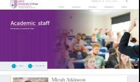 
							         Academic Staff - AECC University College								  
							    