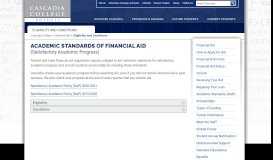 
							         Academic Standards for Financial Aid - Cascadia College								  
							    