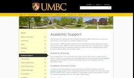 
							         Academic Support - About UMBC - UMBC								  
							    