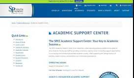 
							         Academic Support Center | South Piedmont Community College								  
							    