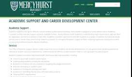 
							         Academic Support | Mercyhurst University								  
							    
