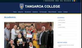 
							         Academic - Tangaroa College								  
							    