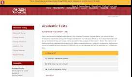 
							         Academic Tests - Admissions - Yakima Valley College								  
							    