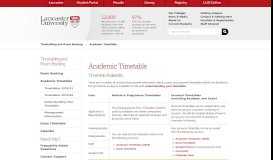 
							         Academic Timetable - Timetabling and Room Booking - Lancaster ...								  
							    