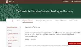 
							         Academic Tutoring | Academic Support - Brown University								  
							    