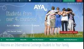 
							         Academic Year in America: AYA | Host a Foreign Exchange ...								  
							    