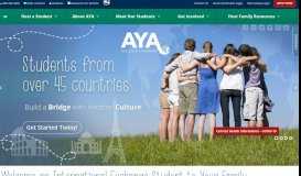 
							         Academic Year in America: AYA | Host a Foreign Exchange Student								  
							    